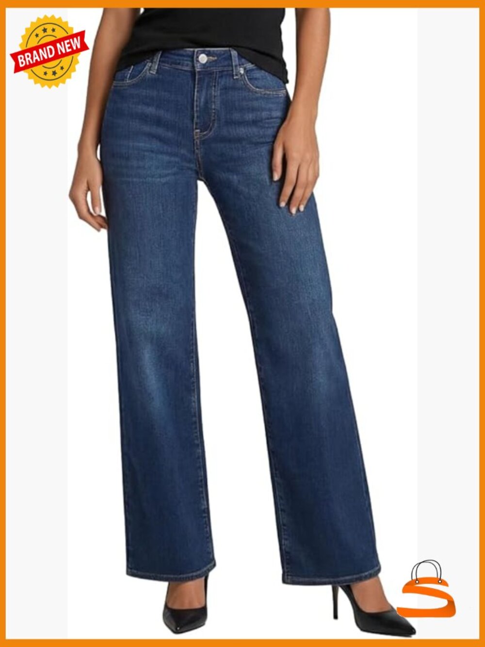 Low Rise Wide Leg Jeans Palazzo 5-Pocket Zipper Fly